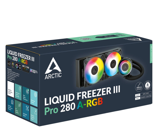 ARCTIC Liquid Freezer III Pro 280 ARGB 2x140mm ACFRE00183A - 1353155 - zdjęcie 6